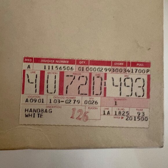 White Beaded Sequins Satin Drawstring Pouch Evening Bag Original Box Vintage - Picture 7 of 7